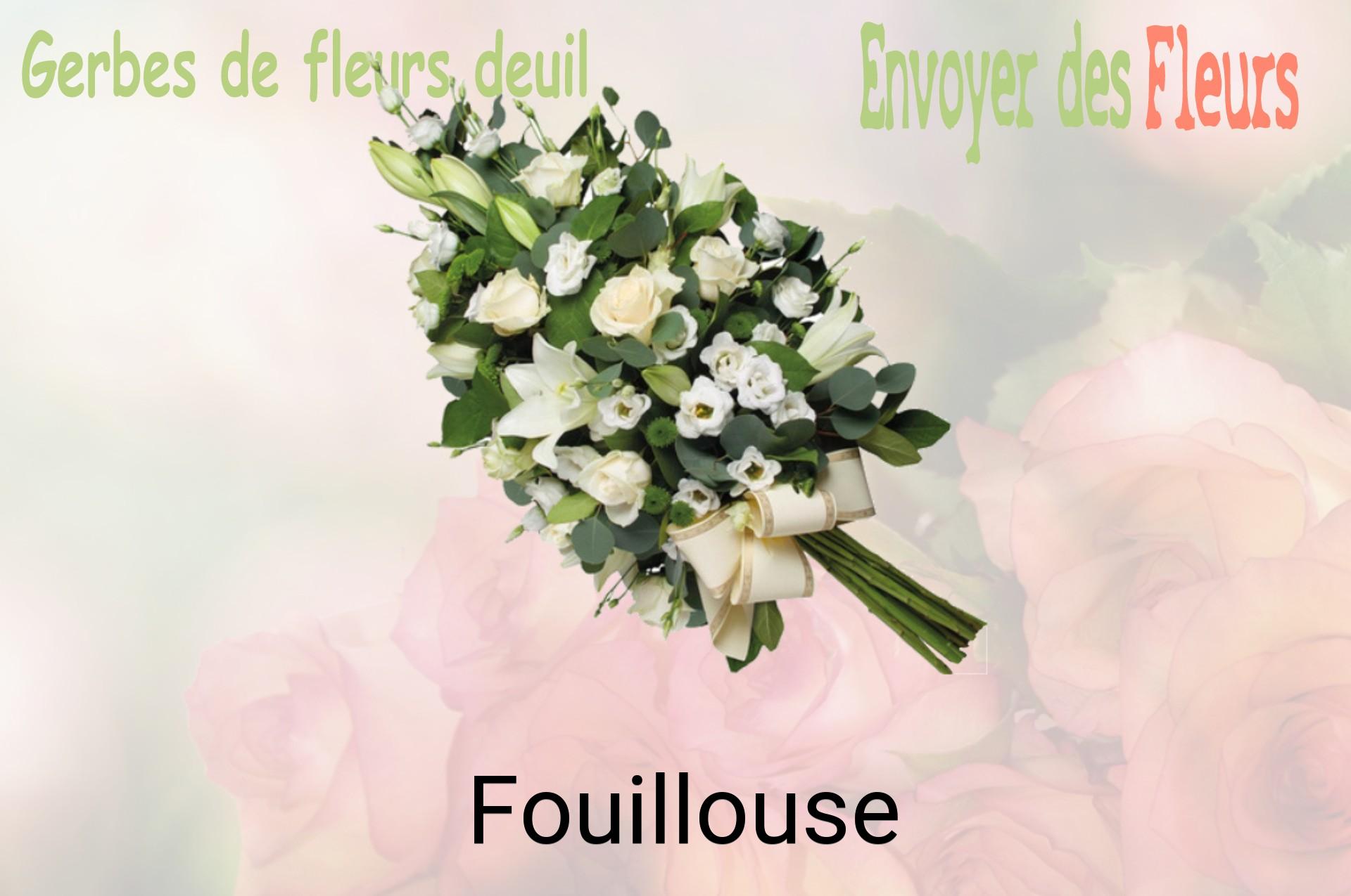Gerbe de fleurs de deuil livrée à Fouillouse